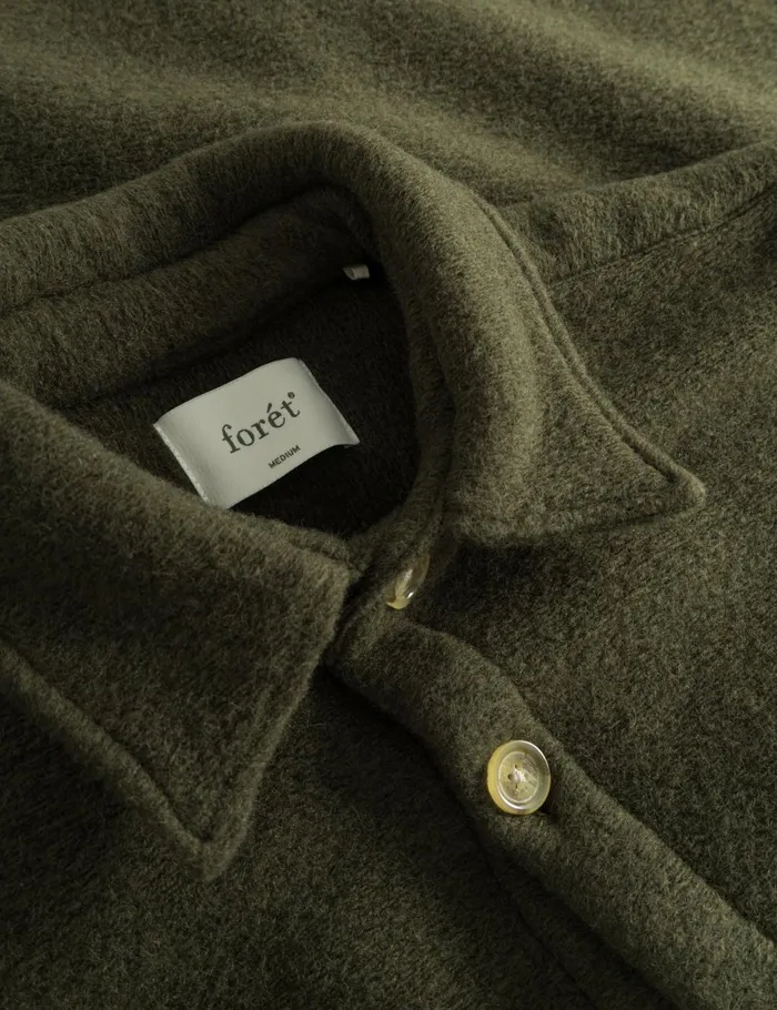 Fort Shirts IVY WOOL OVERSHIRT Dark Moss 8211 Men Fort Shirts IVY WOOL OVERSHIRT Dark Moss 8211 Men