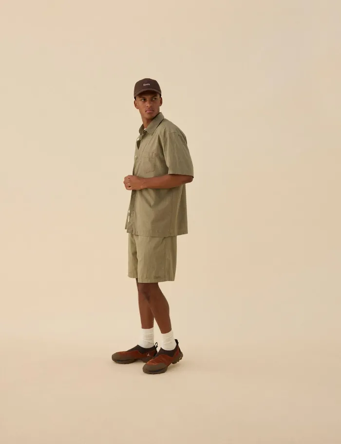 Fort Shirts SERENE LINEN SS SHIRT Dusty Olive 8211 Men Fort Shirts SERENE LINEN SS SHIRT Dusty Olive 8211 Men