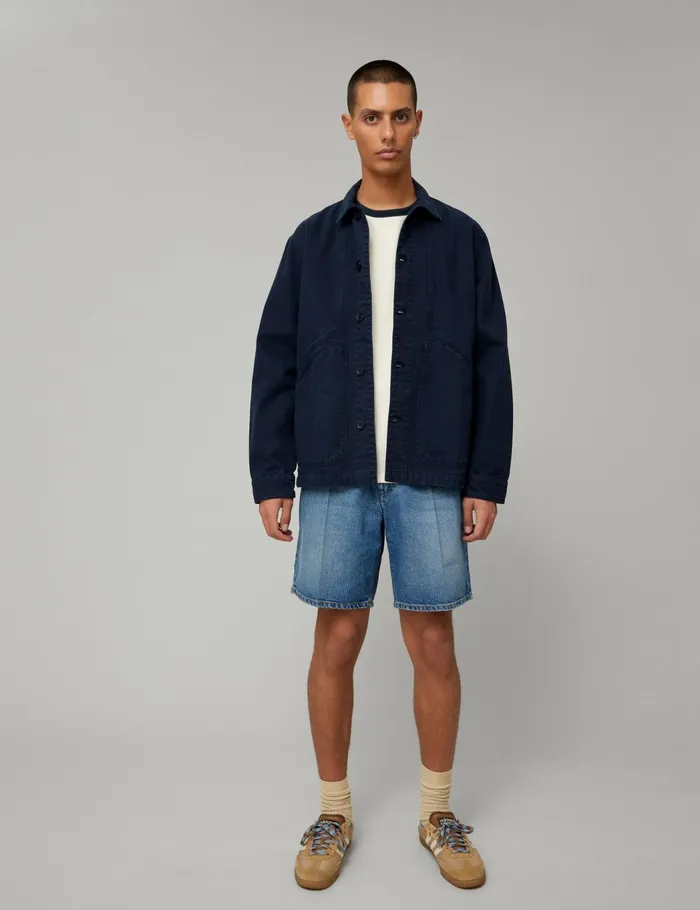 Fort Shorts CLAY CREASED DENIM SHORTS Vintage Blue 8211 Men Fort Shorts CLAY CREASED DENIM SHORTS Vintage Blue 8211 Men
