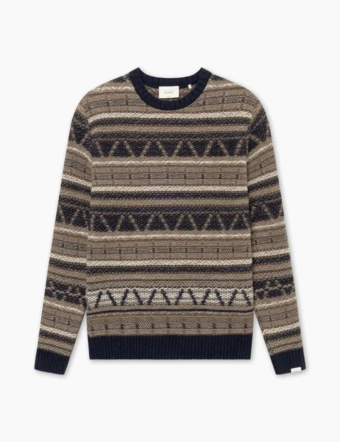 Fort Sweatshirts CONE JACQUARD KNIT Navy 8211 Men
