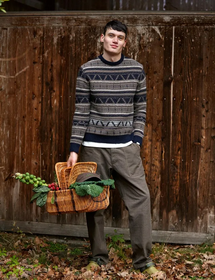 Fort Sweatshirts CONE JACQUARD KNIT Navy 8211 Men Fort Sweatshirts CONE JACQUARD KNIT Navy 8211 Men