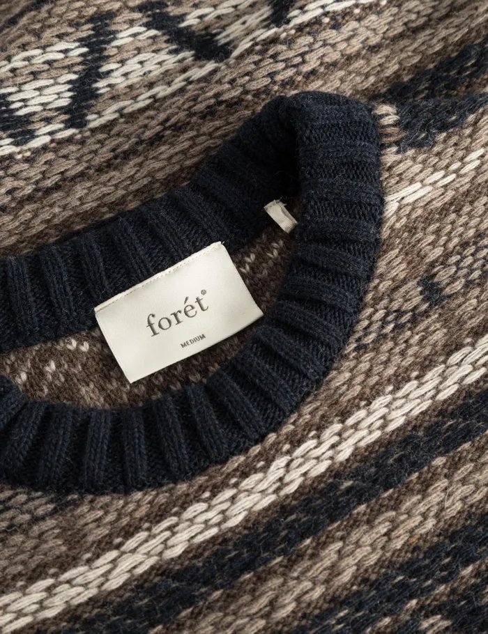 Fort Sweatshirts CONE JACQUARD KNIT Navy 8211 Men Fort Sweatshirts CONE JACQUARD KNIT Navy 8211 Men