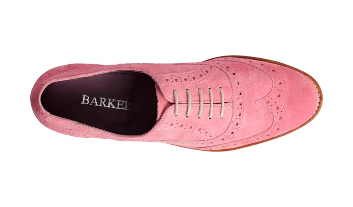Freya 8211 Pink Suede Women Barker Shoes Womens Oxfords