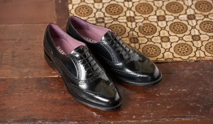 Freya 8211 Walnut Calf Brown Tweed Women Barker Shoes Womens Oxfords