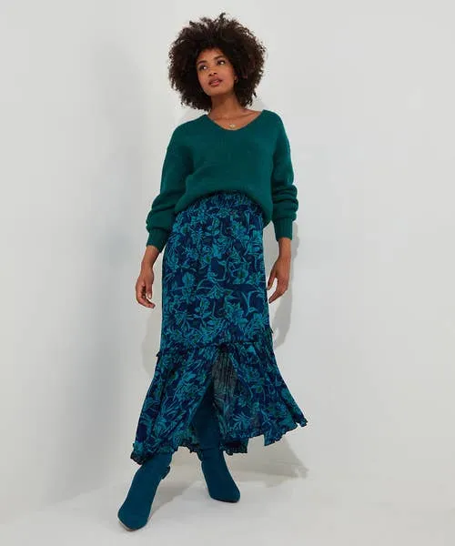 Freya Floral Skirt Blue Skirts Joebrowns Apparel