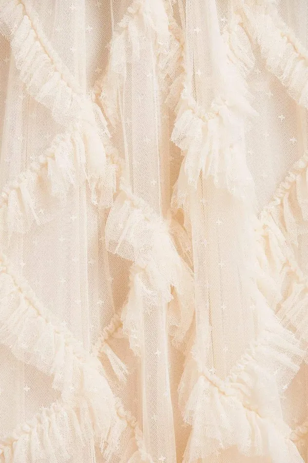 Genevieve Ruffle Gown Champagne Women Needle and Thread Dresses