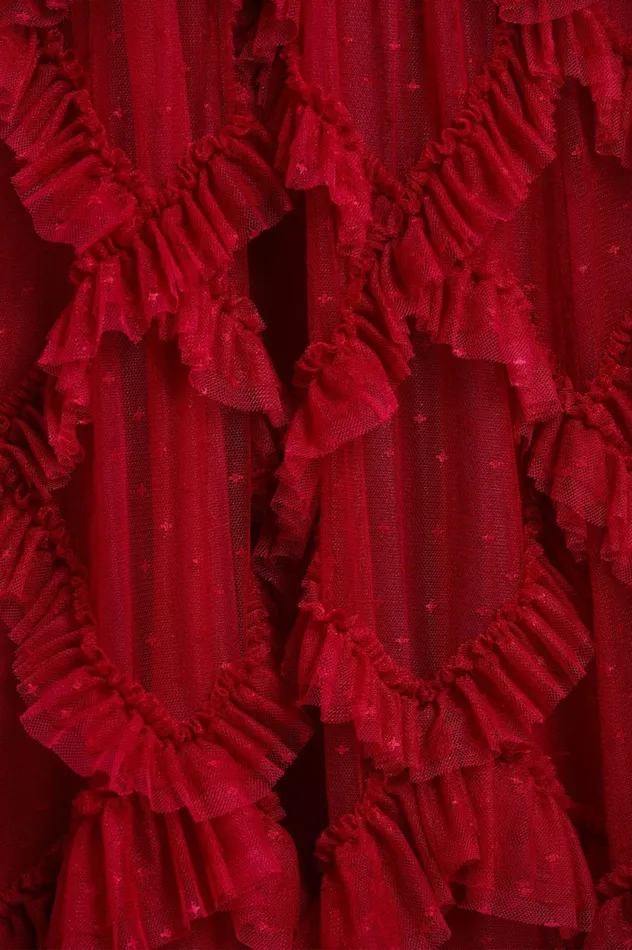 Genevieve Ruffle Gown Red Women Needle and Thread Dresses