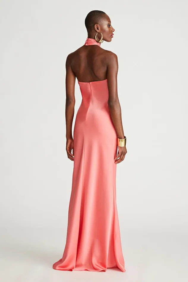 Gowns Women Halston Emie Gown In Satin Calypso