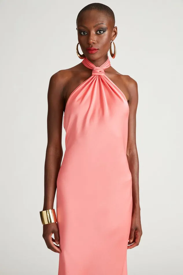 Gowns Women Halston Emie Gown In Satin Calypso