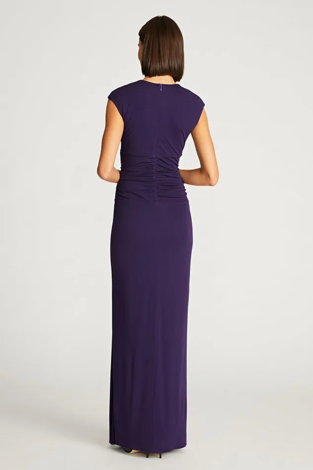 Gowns Women Halston Giovanna Gown In Matte Jersey Aubergine