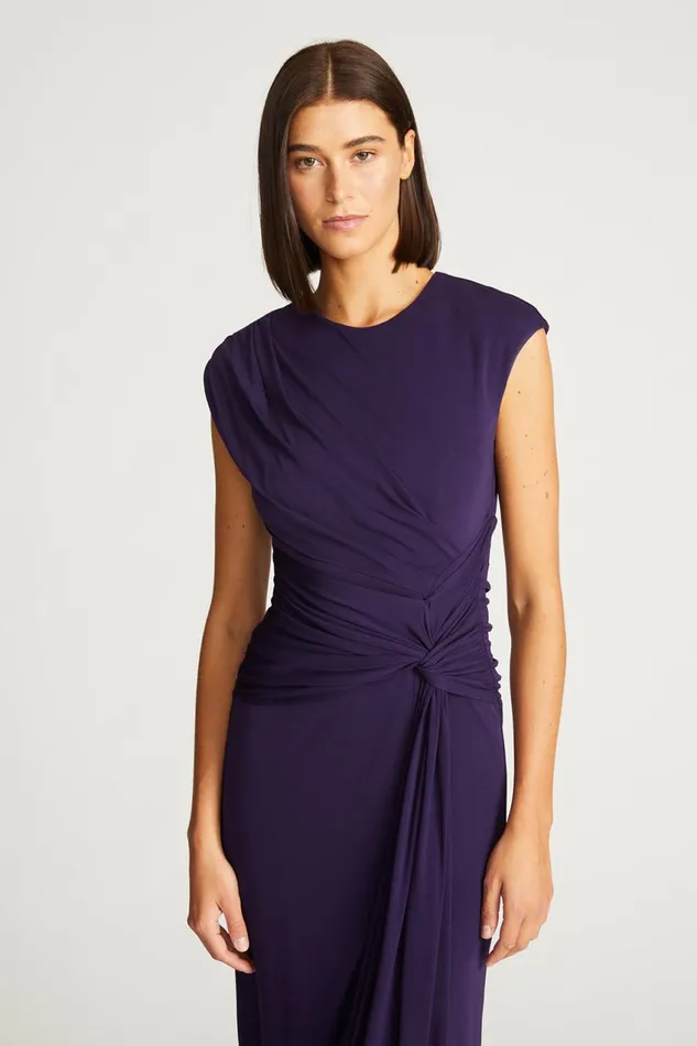 Gowns Women Halston Giovanna Gown In Matte Jersey Aubergine