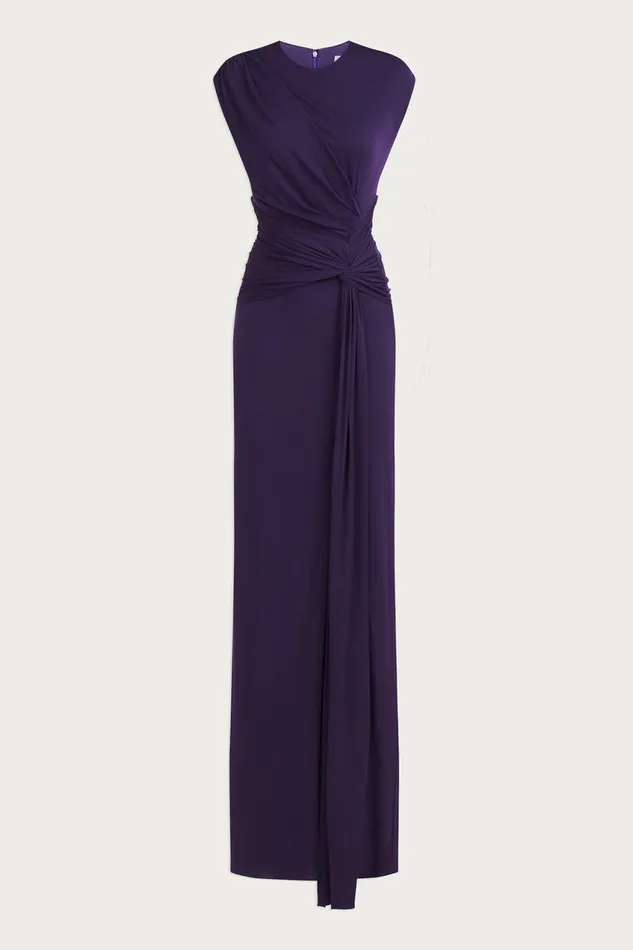 Gowns Women Halston Giovanna Gown In Matte Jersey Aubergine