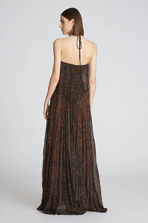 Gowns Women Halston Mariana Gown In ScubaChiffon Leopard Print