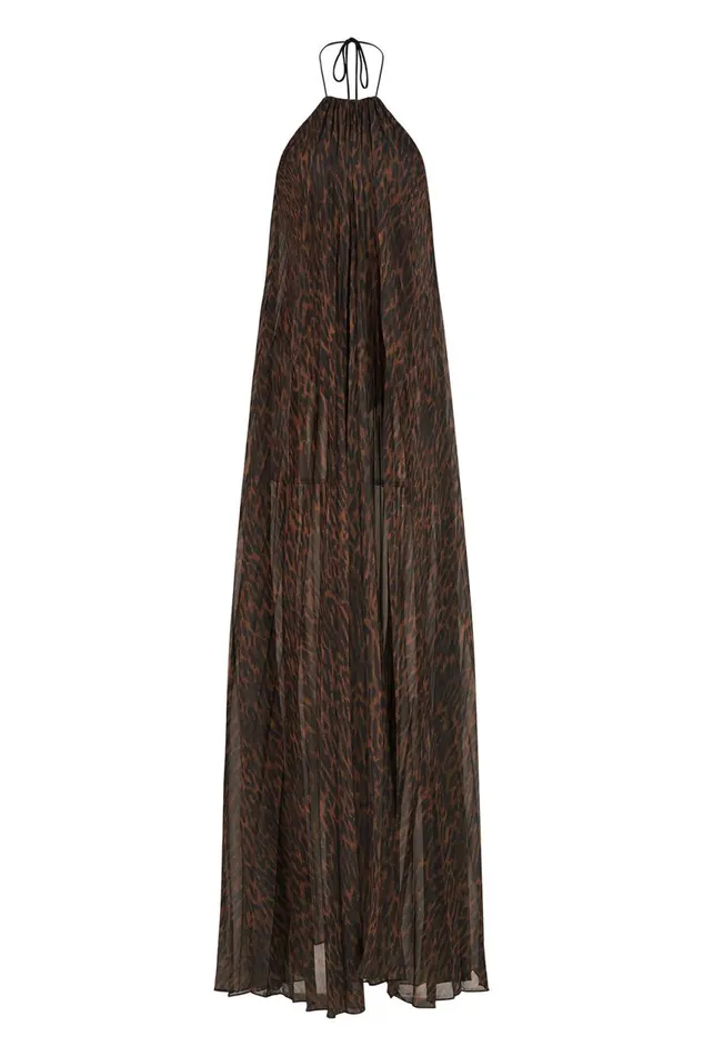 Gowns Women Halston Mariana Gown In ScubaChiffon Leopard Print