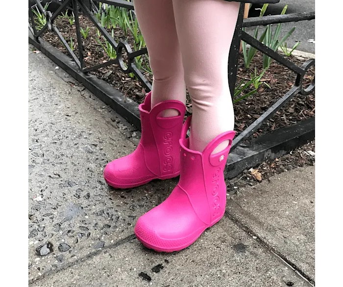 Handle It Rain Boot Candy Pink Kids Crocs Boots