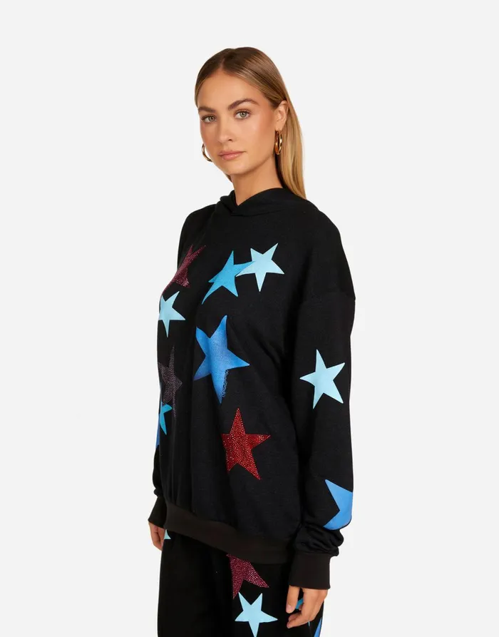 Harmony Color Crystal Multi Stars Onyx Women039s Lauren Moshi Hoodies