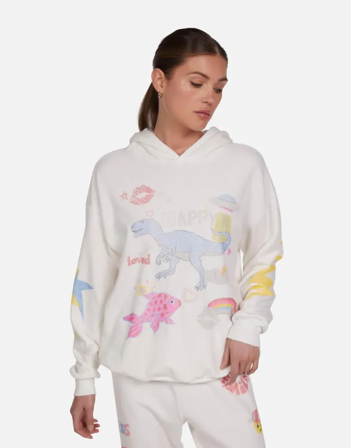 Harmony Dino Elements Milk Women039s Lauren Moshi Hoodies