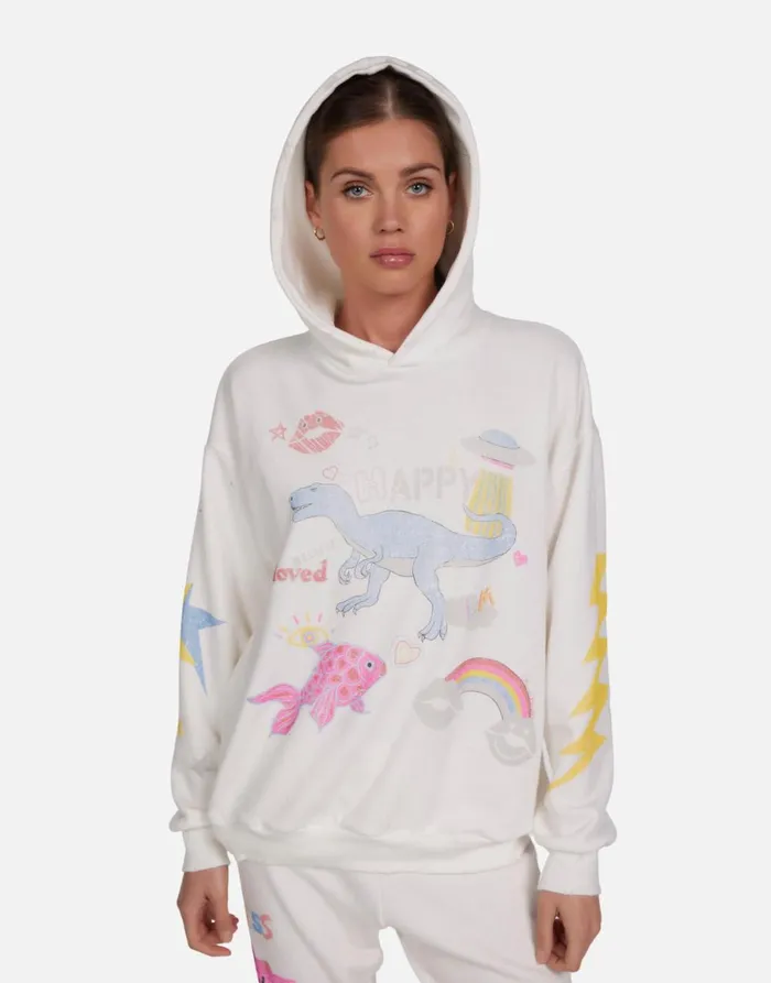 Harmony Dino Elements Milk Women039s Lauren Moshi Hoodies