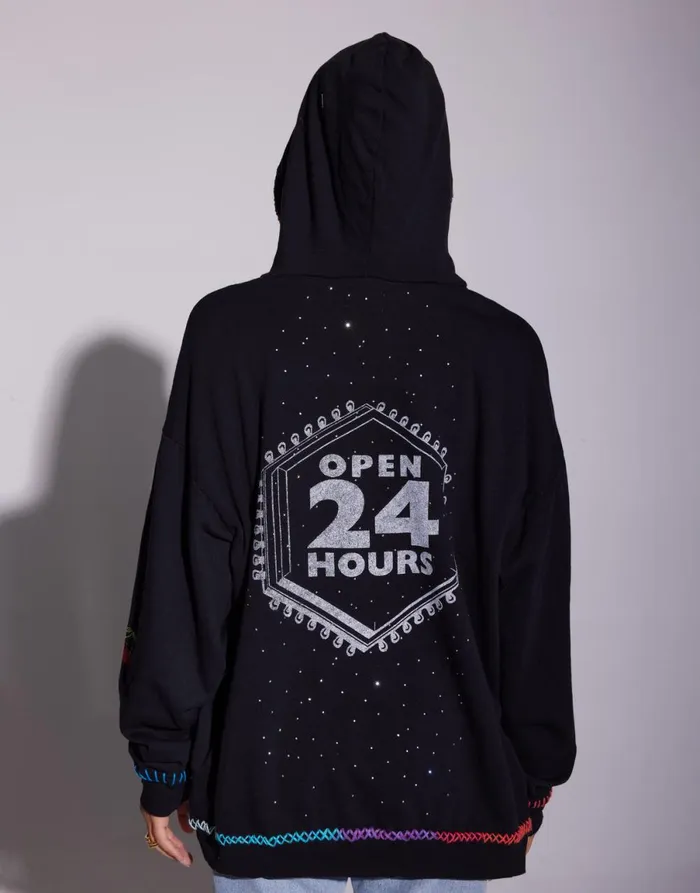 Harmony X Mels DriveIn Black Women039s Lauren Moshi Hoodies