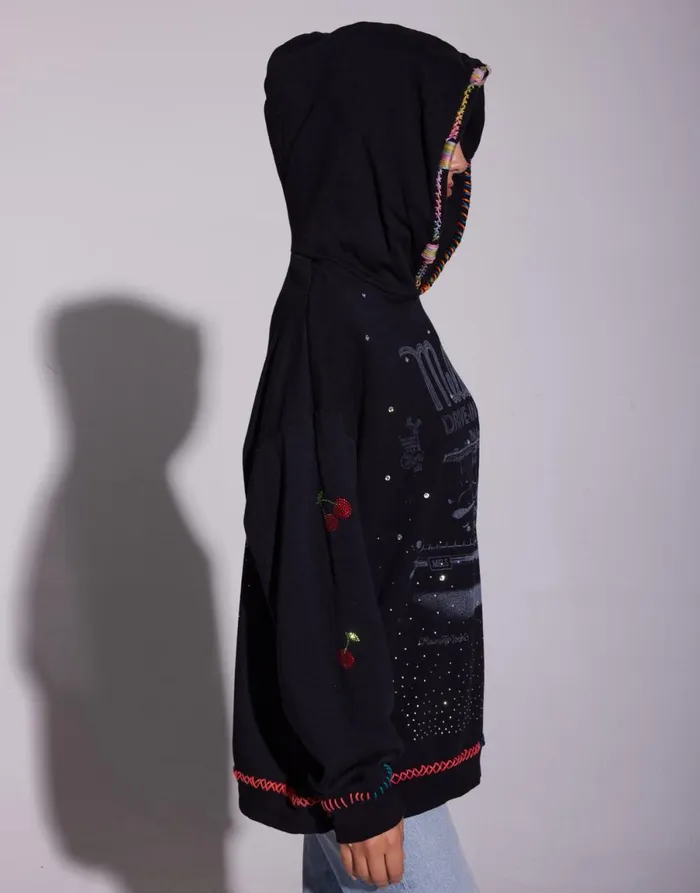 Harmony X Mels DriveIn Black Women039s Lauren Moshi Hoodies