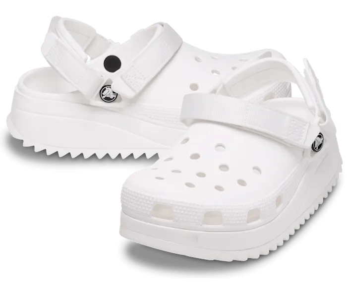 Hiker Clog White White Women Crocs Platforms 038 Wedges