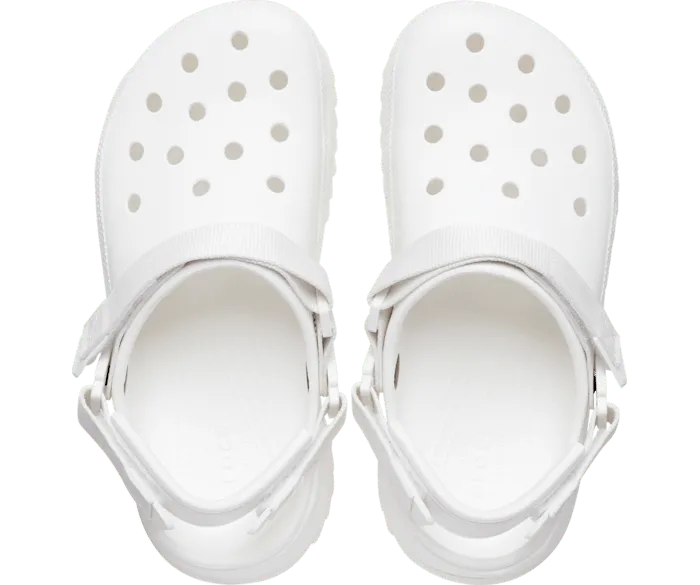 Hiker Clog White White Women Crocs Platforms 038 Wedges