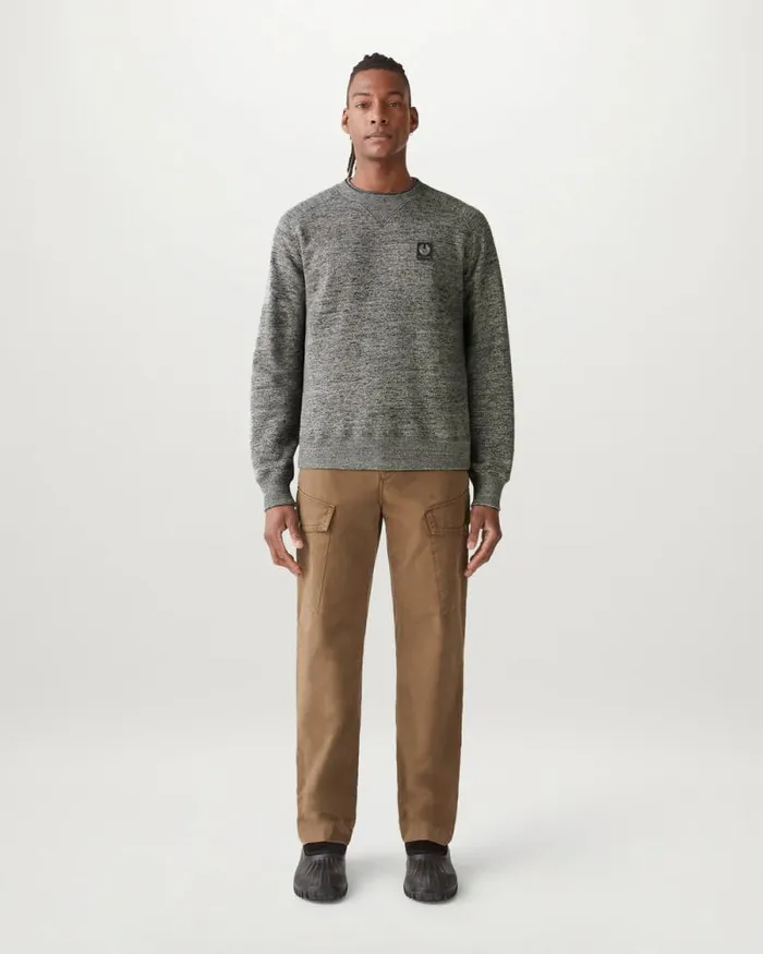 Hoodies and Sweatshirts Men Belstaff Assembly Crewneck Sweatshirt Grey Tweed Multi Hoodies and Sweatshirts Men Belstaff Assembly Crewneck Sweatshirt Grey Tweed Multi