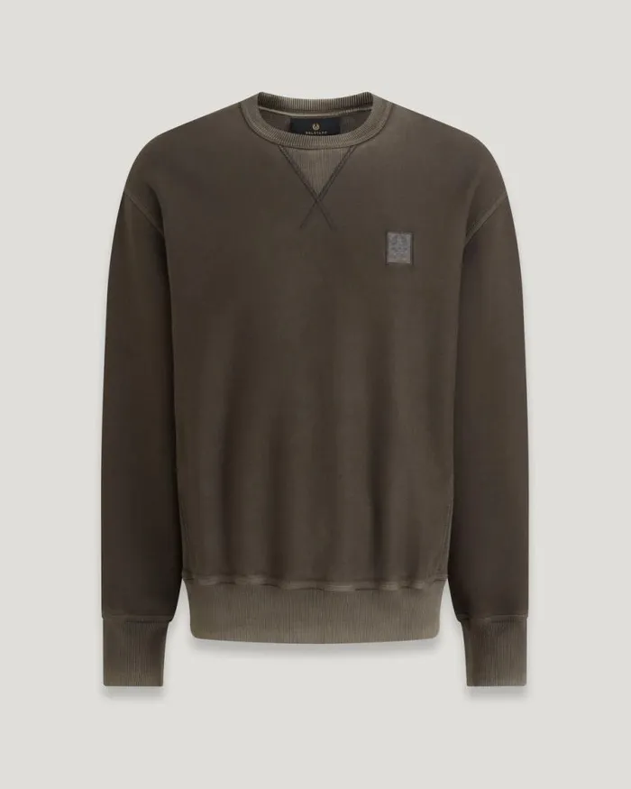 Hoodies and Sweatshirts Men Belstaff Hockley Crewneck Sweatshirt Forge Grey