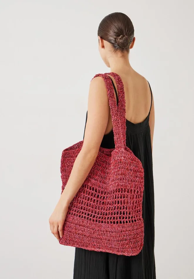 Hush Bags Women Capri Crochet Tote Red Multi