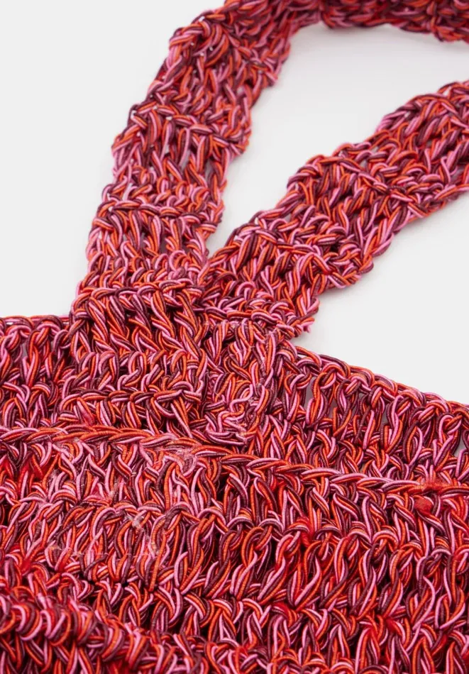 Hush Bags Women Capri Crochet Tote Red Multi