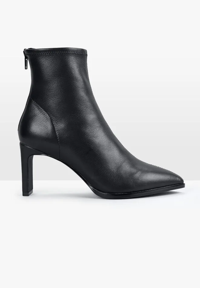 Hush Boots Women Kendal Leather Sock Boots Black