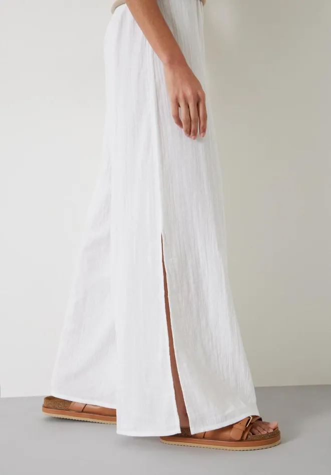 Hush Coords Women Elodie Oversized Cheesecloth Trousers White Hush Coords Women Elodie Oversized Cheesecloth Trousers White