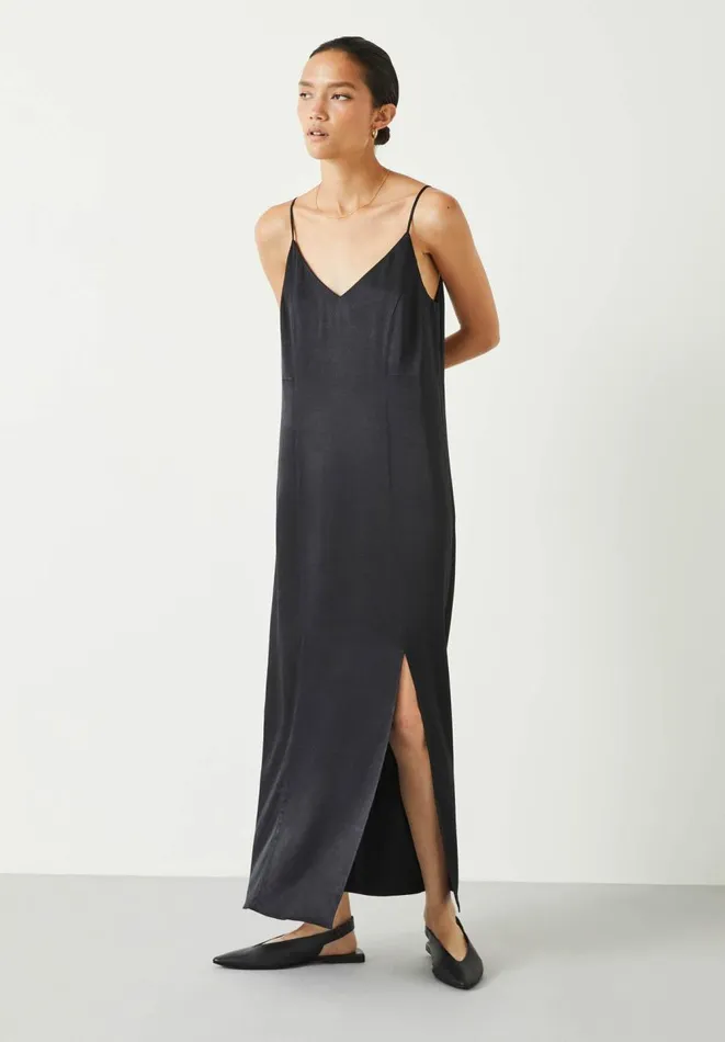 Hush Dresses Women Aria Split Midi Dress Black