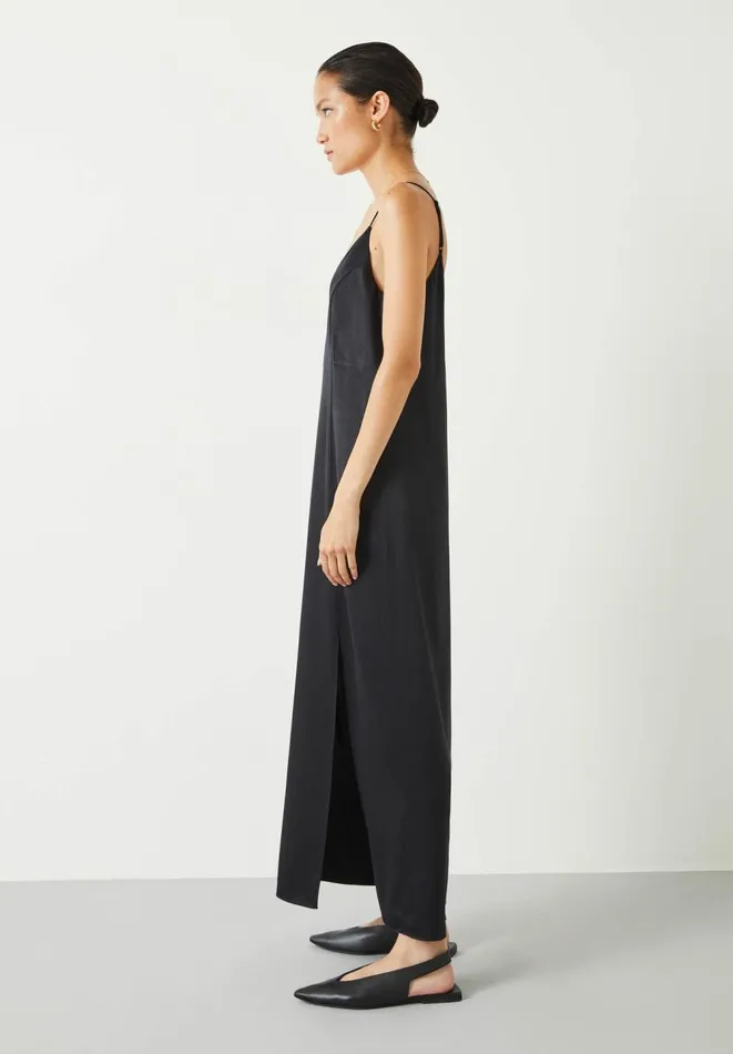 Hush Dresses Women Aria Split Midi Dress Black