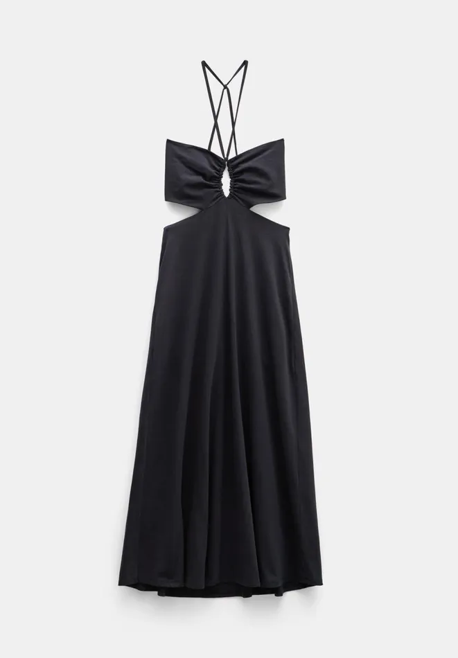Hush Dresses Women Jemma Cotton Jersey Cutout Dress Black