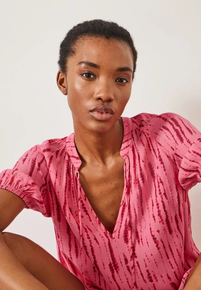 Hush Dresses Women Kailey Mini Dress Striped Tie Dye Pink