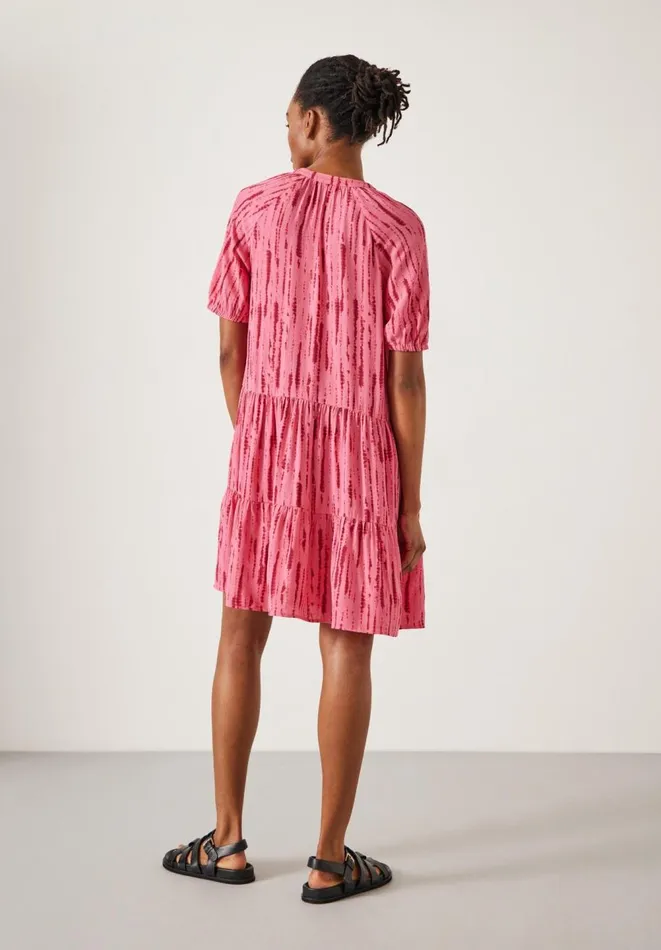 Hush Dresses Women Kailey Mini Dress Striped Tie Dye Pink