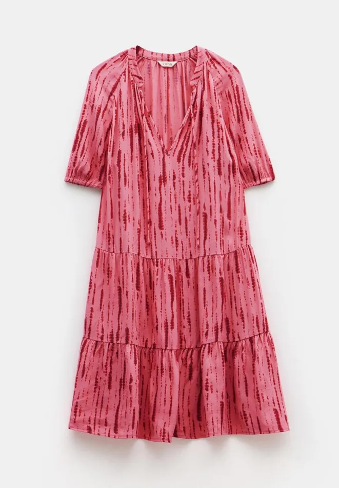 Hush Dresses Women Kailey Mini Dress Striped Tie Dye Pink