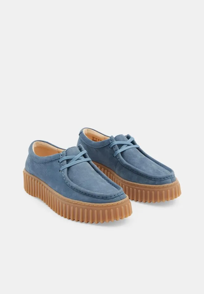 Hush Flats Women Clarks Torhill Bee Nubuck Moccasins Blue Hush Flats Women Clarks Torhill Bee Nubuck Moccasins Blue