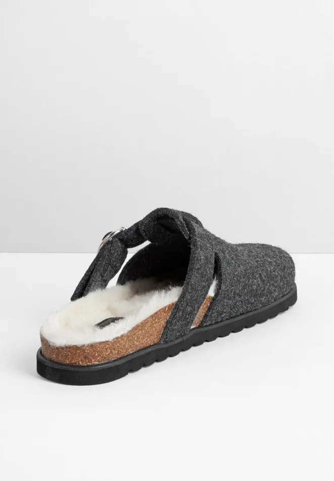 Hush Flats Women Lynton Mule Slippers Grey
