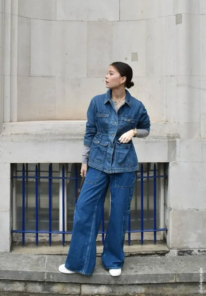 Hush Jackets and Coats Women Nora Relaxed Denim Utility Jacket Mid Authentic Wash