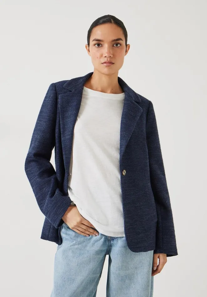 Hush Jackets and Coats Women Phoebe Jersey Blazer Midnight Navy