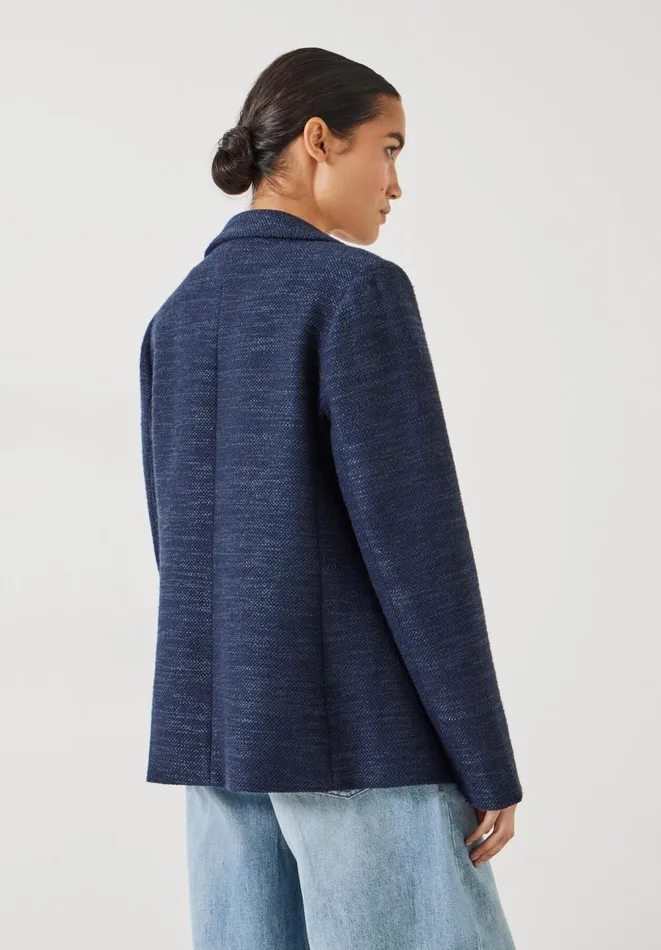 Hush Jackets and Coats Women Phoebe Jersey Blazer Midnight Navy Hush Jackets and Coats Women Phoebe Jersey Blazer Midnight Navy