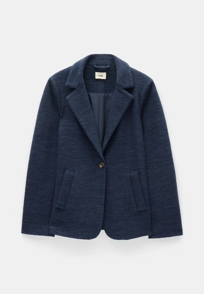 Hush Jackets and Coats Women Phoebe Jersey Blazer Midnight Navy Hush Jackets and Coats Women Phoebe Jersey Blazer Midnight Navy
