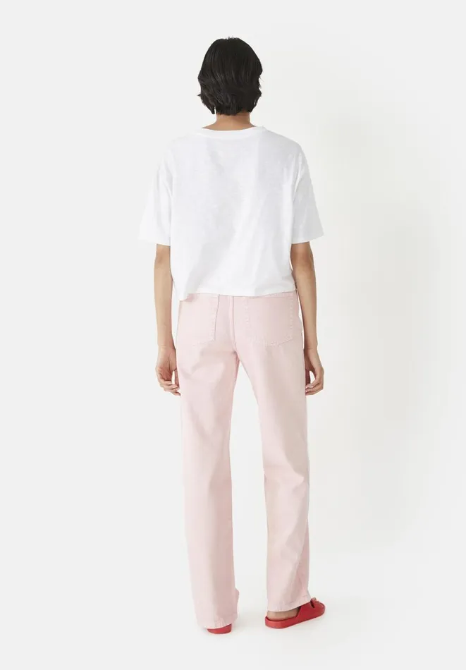 Hush Jeans Women Remy Straight Slouch Jeans Pink