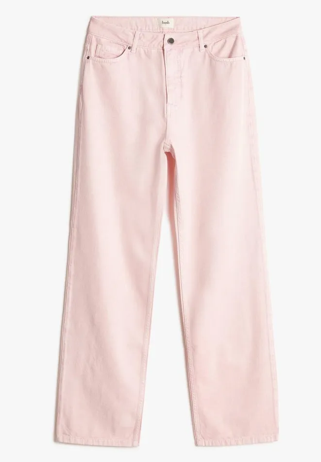 Hush Jeans Women Remy Straight Slouch Jeans Pink