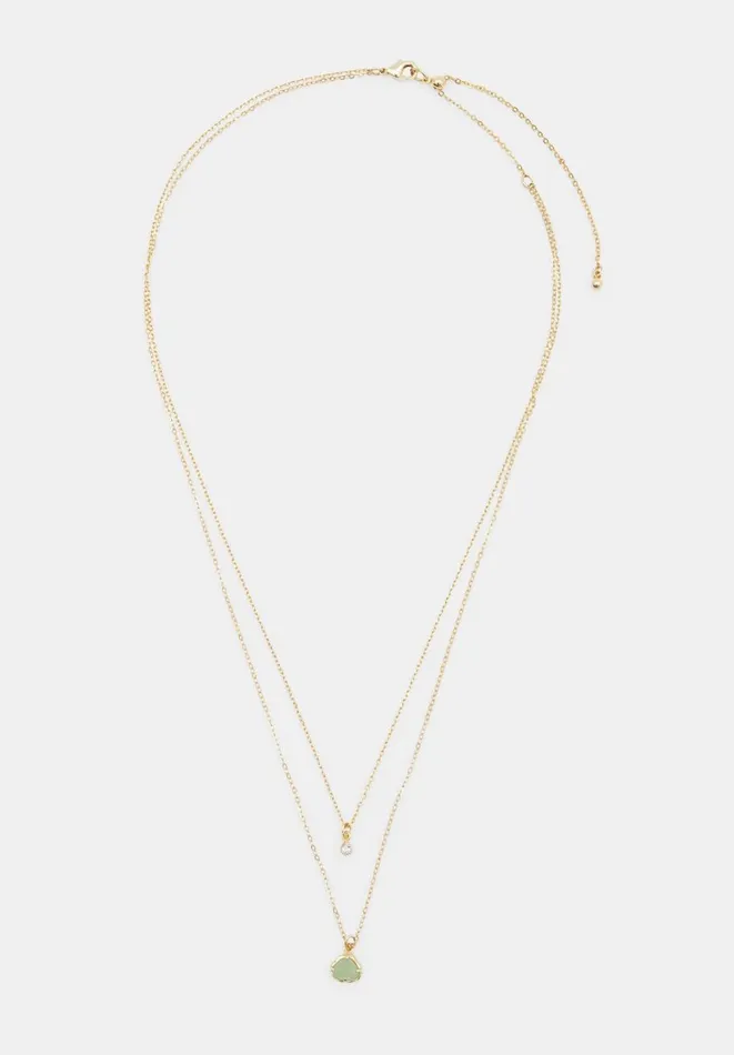Hush Jewellery Women Amelie Semi Precious Teardrop Necklace Gold