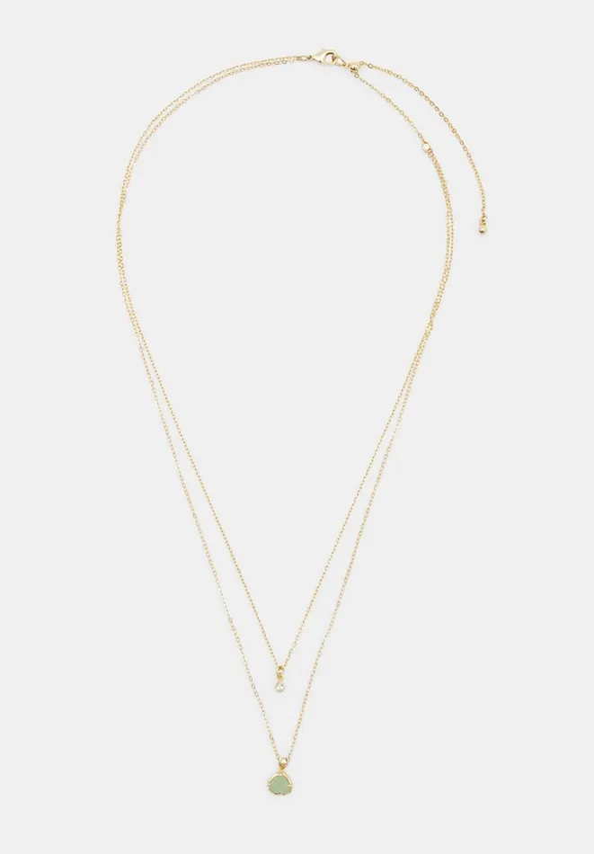 Hush Jewellery Women Amelie Semi Precious Teardrop Necklace Gold Hush Jewellery Women Amelie Semi Precious Teardrop Necklace Gold
