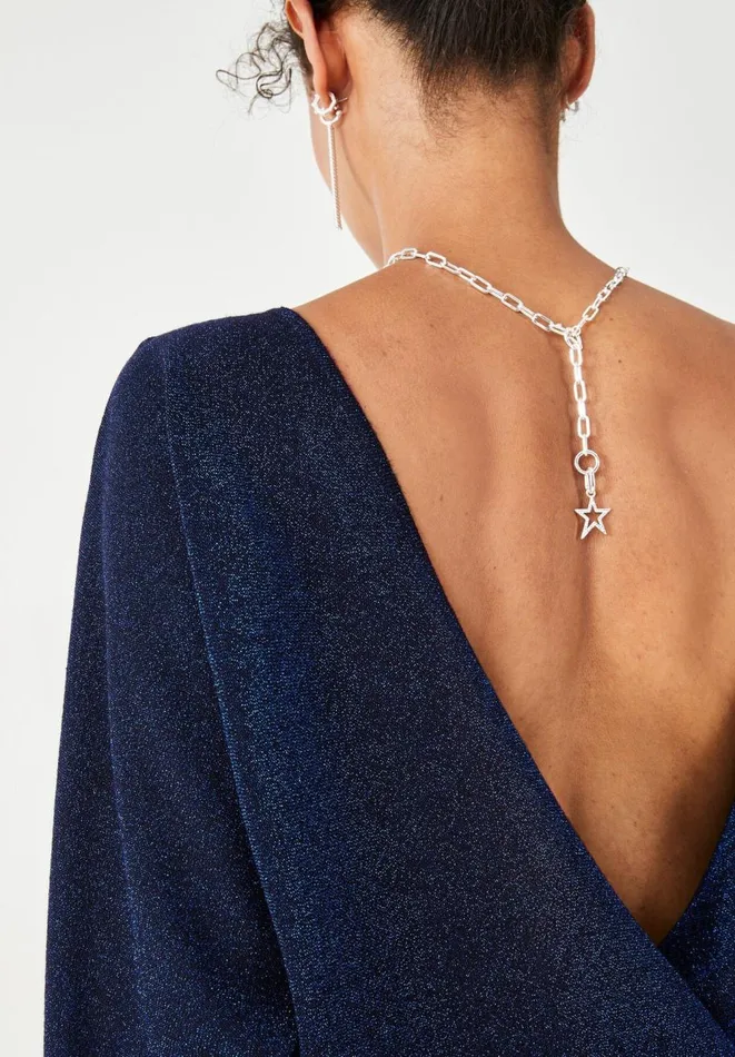 Hush Jewellery Women Curated Paperclip Chain Necklace Rhodium