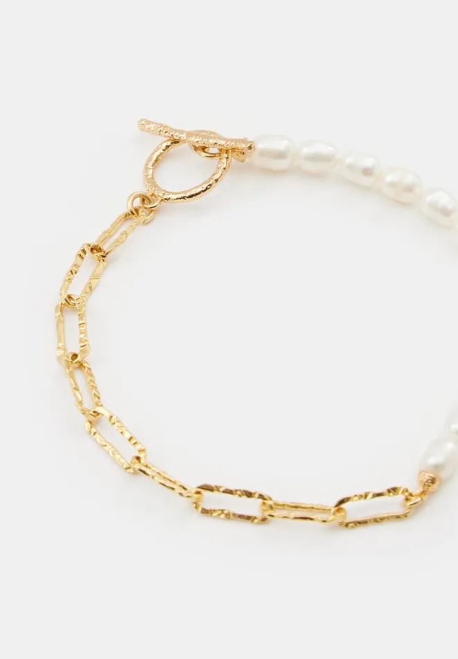 Hush Jewellery Women Hadley Hammered Pearl Chain Bracelet Gold 8211 Jewellery Hush Jewellery Women Hadley Hammered Pearl Chain Bracelet Gold 8211 Jewellery